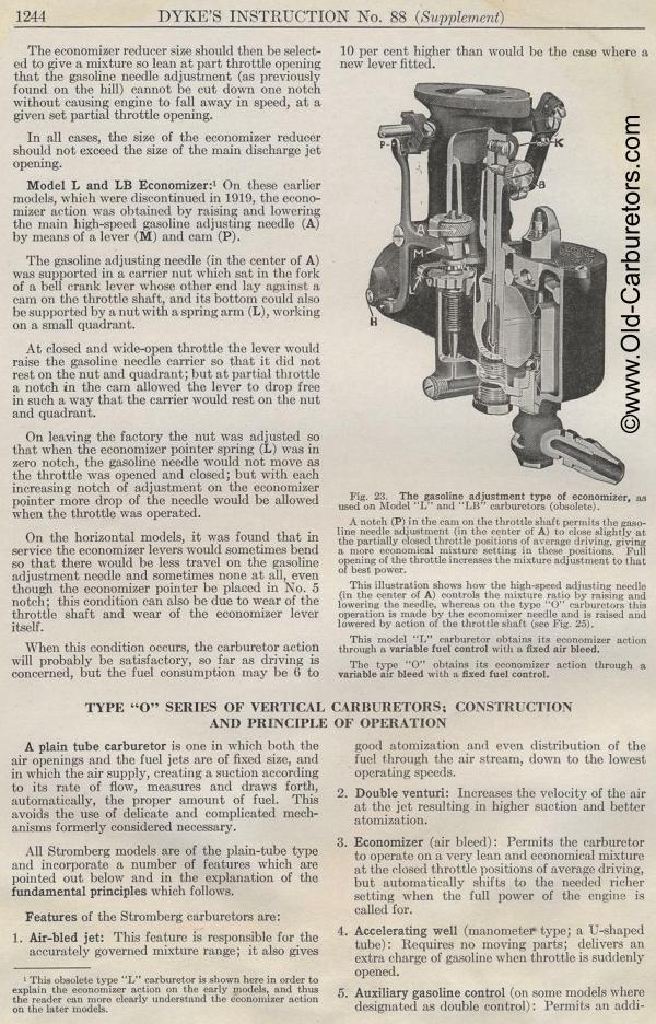 Carburetor Manuals: Stromberg