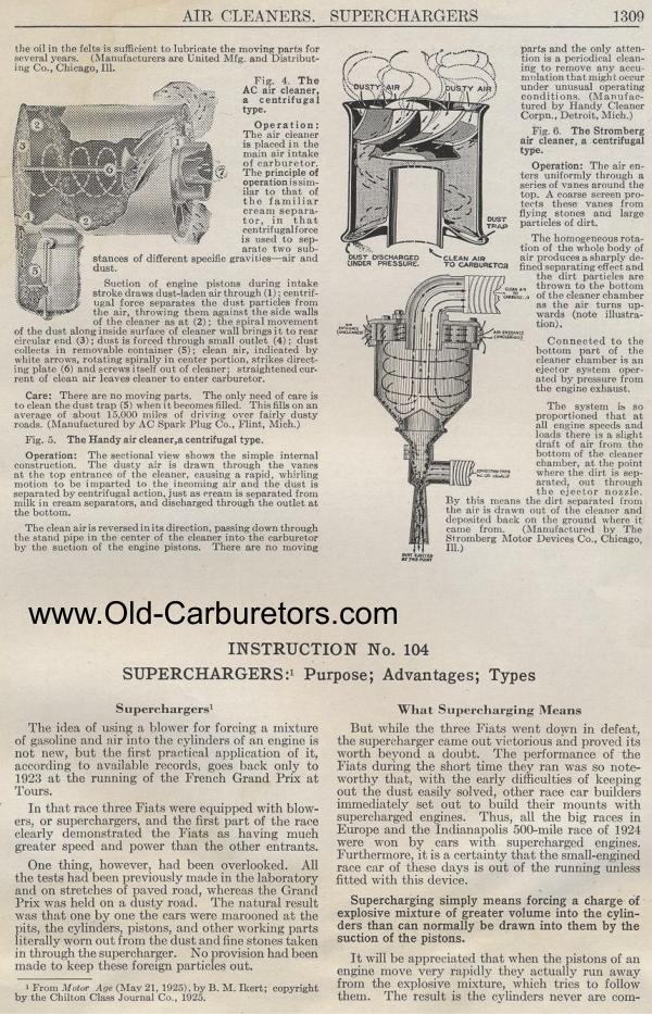 Carburetor Manuals: Superchargers