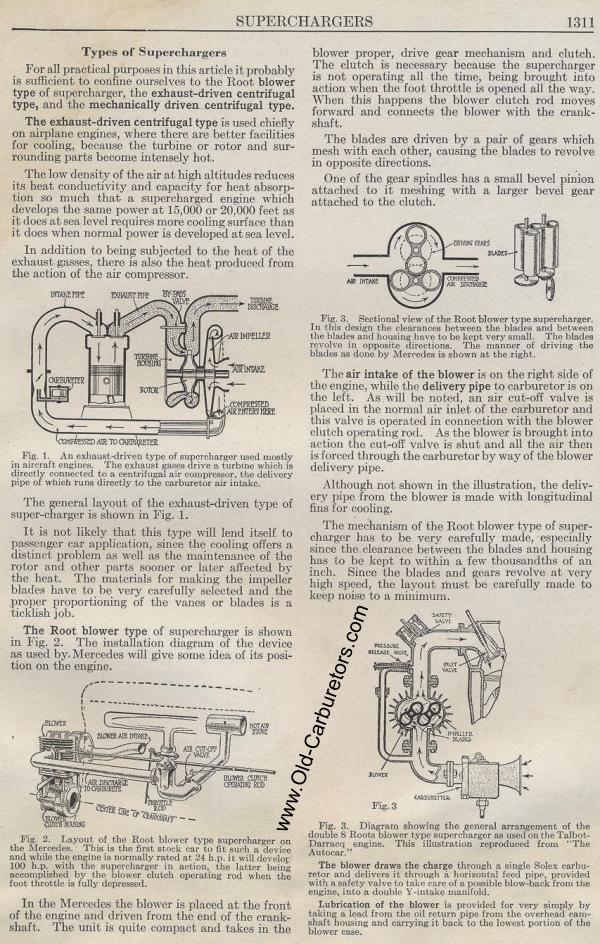 Carburetor Manuals: Superchargers